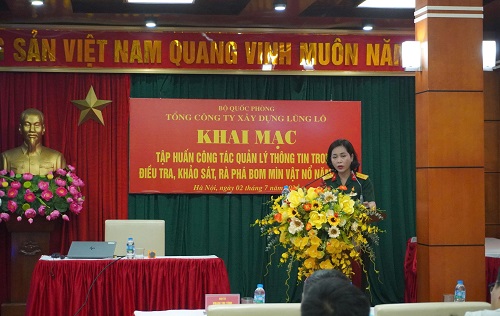 TỔNG CÔNG TY XÂY DỰNG LŨNG LÔ TỔ CHỨC TẬP HUẤN CÔNG TÁC QUẢN LÝ THÔNG TIN TRONG ĐIỀU TRA, KHẢO SÁT, RÀ PHÁ BOM MÌN VẬT NỔ NĂM 2026
