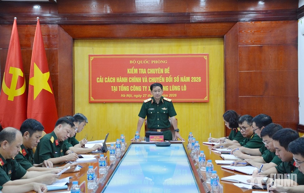 Bộ Quốc phòng kiểm tra cải cách hành chính, chuyển đổi số tại Tổng công ty Xây dựng Lũng Lô